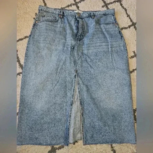 Mango anais denim skirt 2xl - Picture 2 of 5
